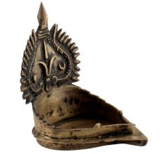 Hindu Laxmi  Brass Oil Lamp Ethnic Ritual Lamp