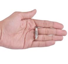92.5 Sterling Silver Pendant Filigree Keepsake Necklace