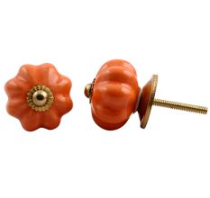 Solid Orange Medium Knob