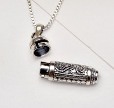 92.5 Sterling silver Filigree Cylinder Shape Pendant