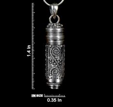 92.5 Sterling silver Filigree Cylinder Shape Pendant