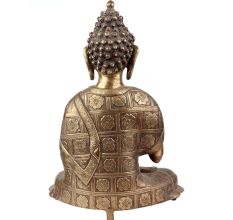 Brass Meditating Blessing Buddha With Kalash In One Hand