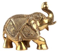 Brass Elephant Statue Trunk Up Gifting Decoration Statues