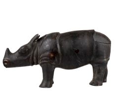 Brass Standing Hippo Home Decoration Statue