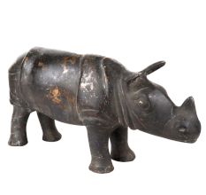 Hand Crafted Wild Animal Hippo Standing Statue