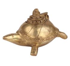 Handmade Brass Turtle Storage Box