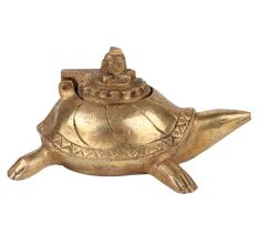 Handmade Brass Turtle Storage Box