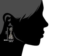 92.5 Sterling Silver Earrings Tribal Engraved Paisley Jhumkis