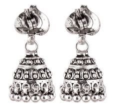 92.5 Sterling Silver Earrings Ethnic Daily Wear Jhumki Earrings