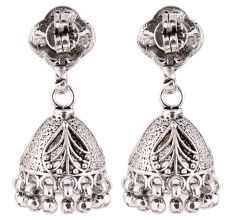92.5 Sterling Silver Earrings Party wear Daily Wear Intricate Jhumkis