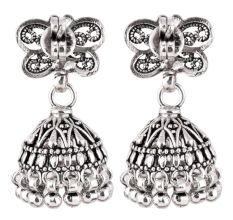 92.5 Sterling Silver Earrings Butterfly Stud Jhumkis Party Wear