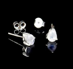 92.5 Sterling Silver Earrings Transparent Crystal Stud Earrings
