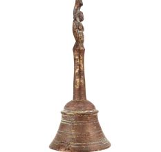 Brass Bell With Hindu God Garuda Under Sheshnag