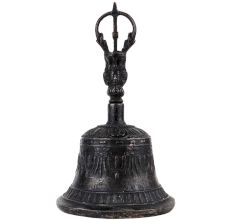 Brass Buddhist Bell Engraved With Dorje