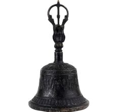 Brass Buddhist Bell Engraved With Dorje