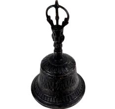 Brass Buddhist Bell Engraved With Dorje