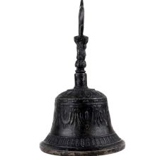 Brass Buddhist Bell Engraved With Dorje