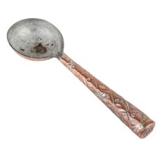 Handmade Copper Handle Serving  Spoon