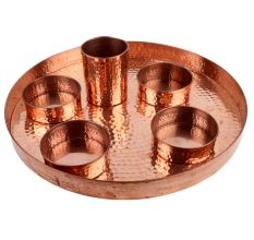Hand Hammered Copper Dish Set of  Six Pieces