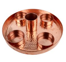 Hand Hammered Copper Dish Set of  Six Pieces