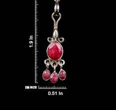 92.5 Sterling Silver Pink Tourmaline Earrings And Pendant Set