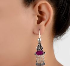 92.5 Sterling Silver Earrings Fashionable Cocktail Chandelier Earrings