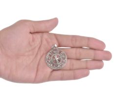 Handmade 92.5  Sterling Silver Viswa Vajra Dorje Pendant For Men And Women
