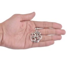 92.5 Pure 9Sterling Silver Om Pendant for Men and Women
