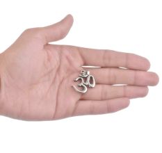 92.5 Sterling Silver OM Sanskrit Yogi Pendant