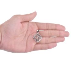 92.5 Sterling Silver Pendant Sanskrit Om Symbol Shiva's Mantra
