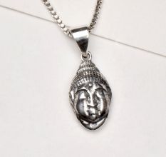 92.5 Sterling Silver Pendant  Buddhist Buddha Head Pendant