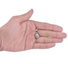 92.5 Sterling Silver Pendant  Buddhist Buddha Head Pendant