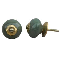 Olive Round Knob