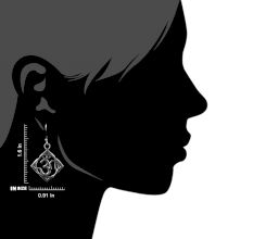 92.5 Sterling Silver Earrings Om Lotus Leaf Spiritual Earrings