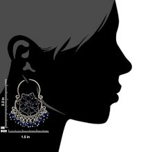 Sterling 92.5 Silver Beautiful Dangling Earrings with Tanzanite Beads