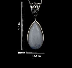 92.5 Sterling Silver Elongated Teardrop Pendant Necklace