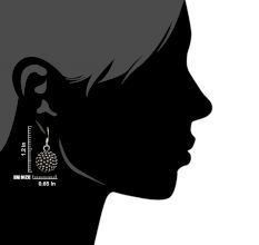 92.5 Sterling Silver Earrings Black Berry Fruit Design Drop Earrings