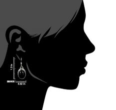 92.5 Sterling silver Earrings Oval Cabochon Black Onyx Bezel Set Hanging Earrings