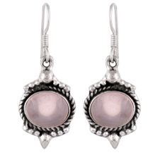 92.5 Sterling Silver Earrings Triangular Grey moonstone Branch Twisted Vine Design