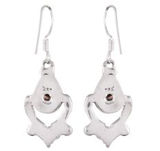 92.5 sterling Silver Earrings Sun star Round Aquamarine And Moonstone Dangler Earrings