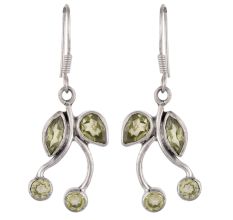 92.5 Sterling Silver Stud Earrings With Round Topaz Encrusted In Squared Frame