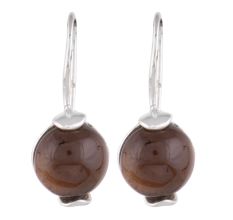 92.5 Sterling Silver Earrings Hanging Bunch Citrine Different Shapes Dangler Earrings