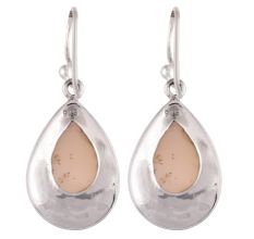 92.5 Sterling Silver Earrings Multi Colored Stone Dangler Earrings