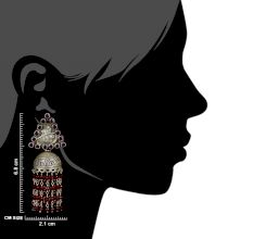 92.5 Sterling Silver Earrings  Amethyst Triangular Stud Red Onyx Tassel Jhumki Earrings