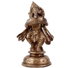 Brass Dancing Ganesha Playing A Drum
