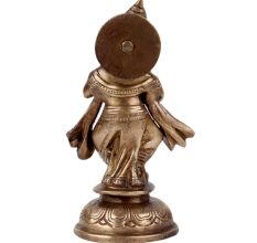 Brass Dancing Ganesha Playing A Drum