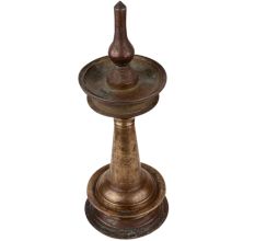 South Indian Brass Oil Lamp Rituals Ceremonial Lamp With Stand