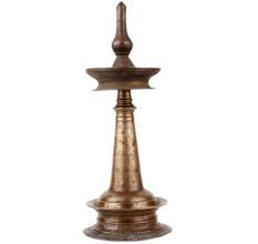 South Indian Brass Oil Lamp Rituals Ceremonial Lamp With Stand