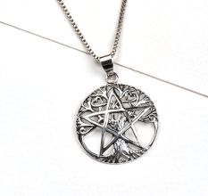 92.5 Sterling Silver Pendant  Big Star on Tree Of Life Gifting Jewelry