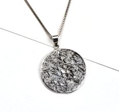 92.5 Sterling Silver pendant Celtic knotted Design Round Pendant